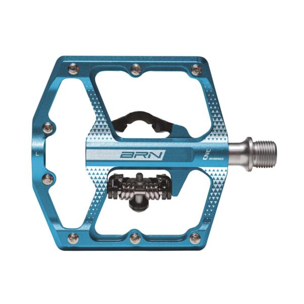 PEDALI BRN LINX IN ALLUMINIO CNC AZZURRI - immagine 2