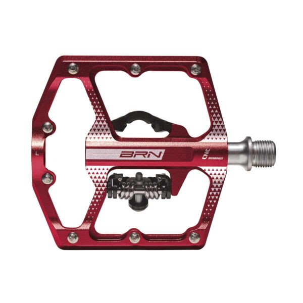 PEDALI BRN LINX IN ALLUMINIO CNC ROSSI - immagine 2