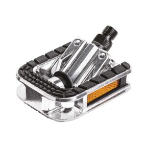 PEDALI BRN PIEGHEVOLI LUSSO IN ALLUMINIO SILVER/NERI