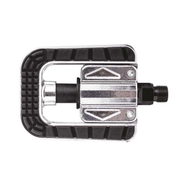 PEDALI BRN PIEGHEVOLI LUSSO IN ALLUMINIO SILVER/NERI - immagine 2