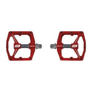 PEDALI BRN FLAT ALLOY CNC CARBON ROSSI CON 6 PINS NERI