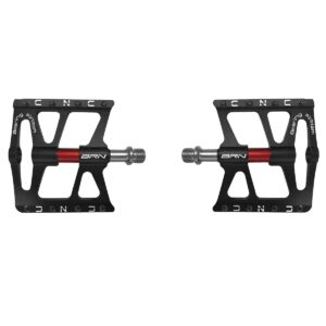 PEDALI BRN FLAT ALLOY CNC NERI/ROSSI CON 8 PINS NERI