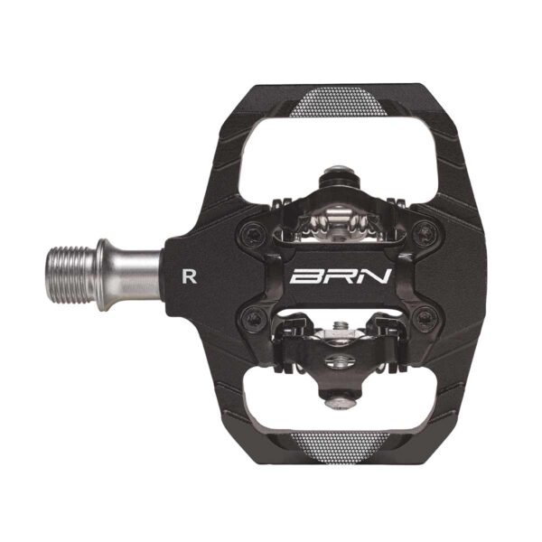 PEDALI BRN BUCK IN ALLUMINIO CNC NERI - immagine 2
