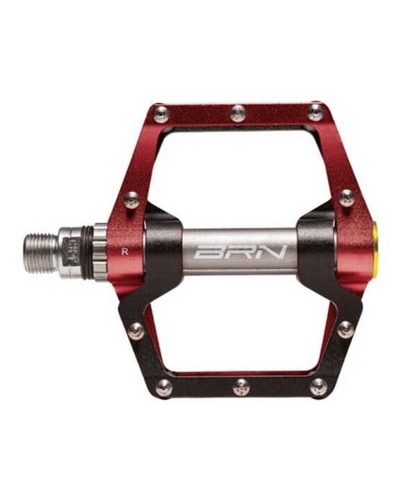 PEDALI BRN YAK ALLUMINIO CNC ROSSI - immagine 2