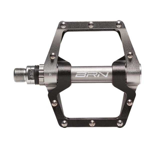 PEDALI BRN YAK ALLUMINIO CNC TITANIO - immagine 2