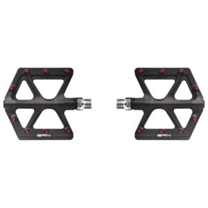 PEDALI BRN COMPOSITE KITE NERI CON 8 PINS ROSSI