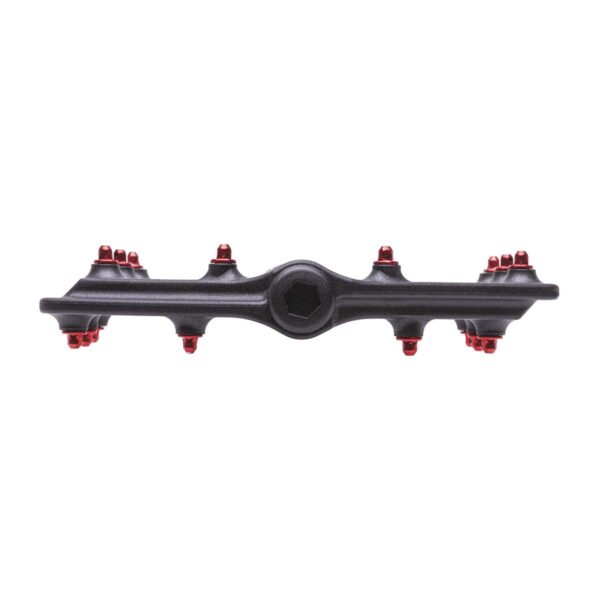 PEDALI BRN COMPOSITE KITE NERI CON 8 PINS ROSSI - immagine 2