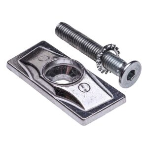 PIASTRA CAVALLETTO BRN IN ALLUMINIO CON VITE SILVER