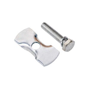 PIASTRA CAVALLETTO BRN LUX IN ACCIAIO CON VITE SILVER