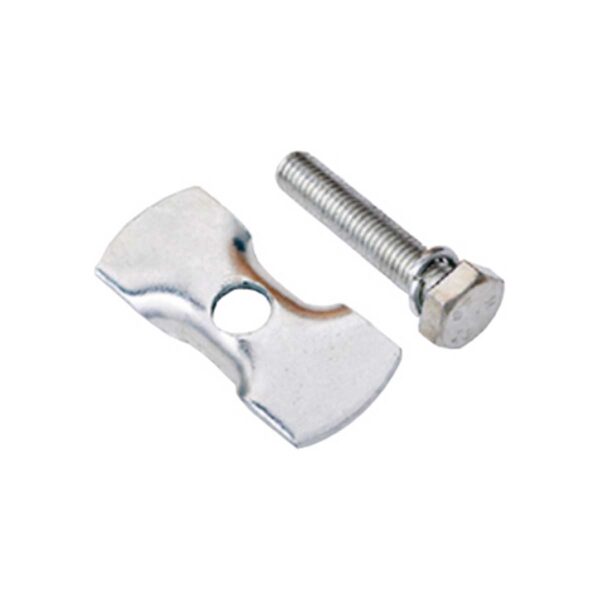 PIASTRA CAVALLETTO BRN LUX IN ACCIAIO CON VITE SILVER