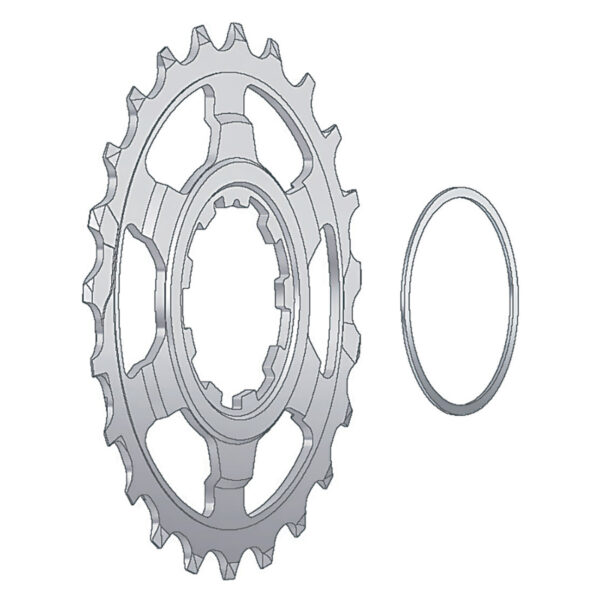PIGNONE+RONDELLA ULTIMA POSIZIONE SHIMANO 10 VELOCITA' 23 DENTI