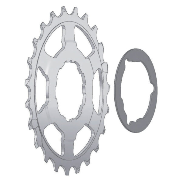 PIGNONE+RONDELLA ULTIMA POSIZIONE SHIMANO 11 VELOCITA' 26 DENTI