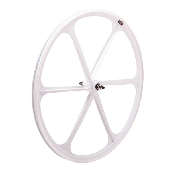 RUOTA POSTERIORE FIXED 6 RAGGI BIANCA