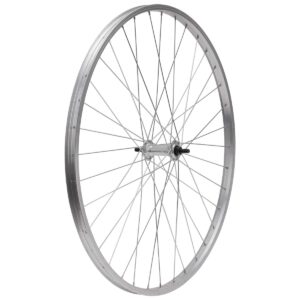 RUOTA 28" IN ALLUMINIO ANTERIORE CON RAGGI NERI