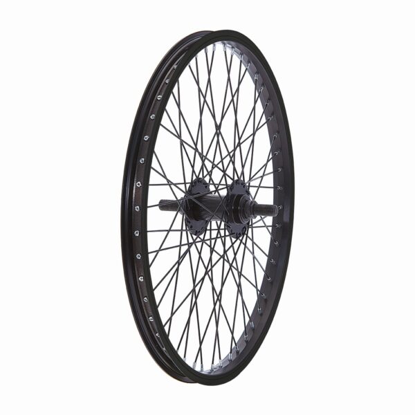 RUOTA BMX ANTERIORE NERA IN ALLUMINIO