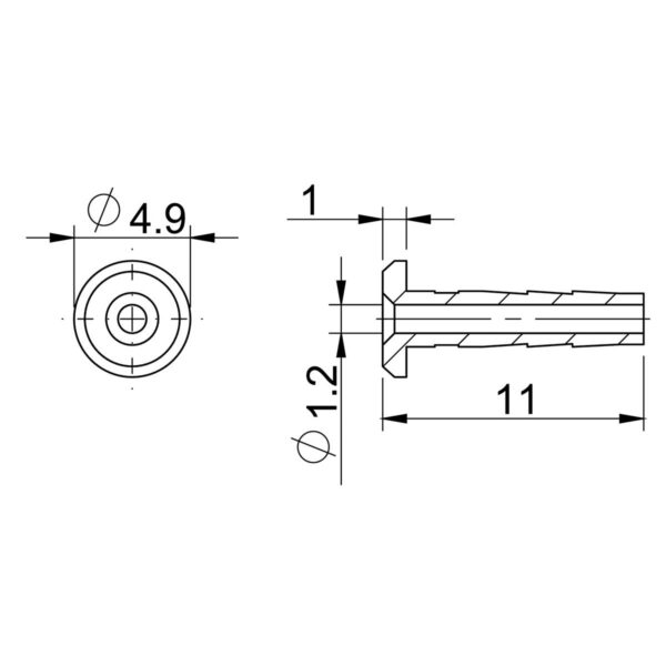 SPINA PER GUAINA FORMULA 2,1 mm - immagine 2