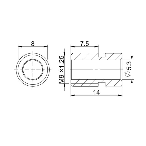 DADO SERRAGGIO M9x1.25 PER MAGURA MT2/4/6 - immagine 2