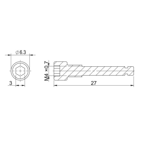 SPINA M4x22 PER AVID ELIXIR 5/7/9 - immagine 2