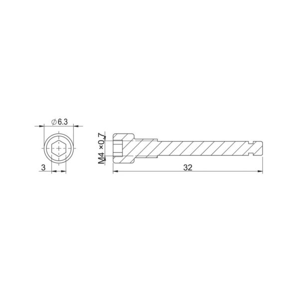 SPINA M4x27 PER SHIMANO XT / XTR, MAGURA E FORMULA ORO - immagine 2