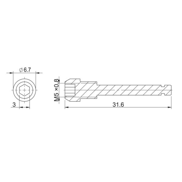 SPINA M5x25 PER FORMULA ORO, FORMULA MEGA E HOPE - immagine 2