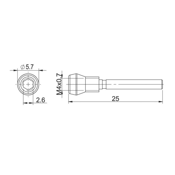 SPINA M4x25 PER SRAM RED/FORCE/RIVAL - immagine 2
