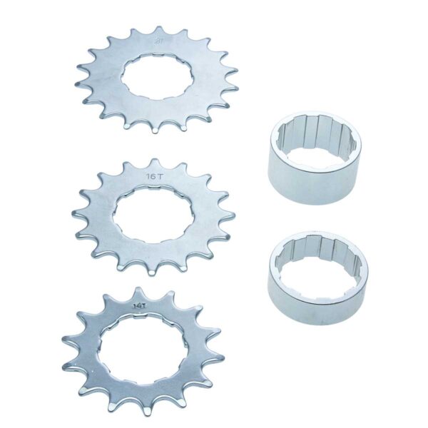 SET PIGNONI 14/16/18 D. CON SPESSORI PER SINGLE SPEED