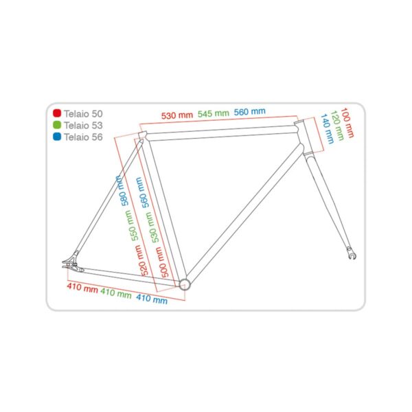 TELAIO FIXED CON CONGIUNZIONI BIANCO LUCIDO 53 cm - immagine 6